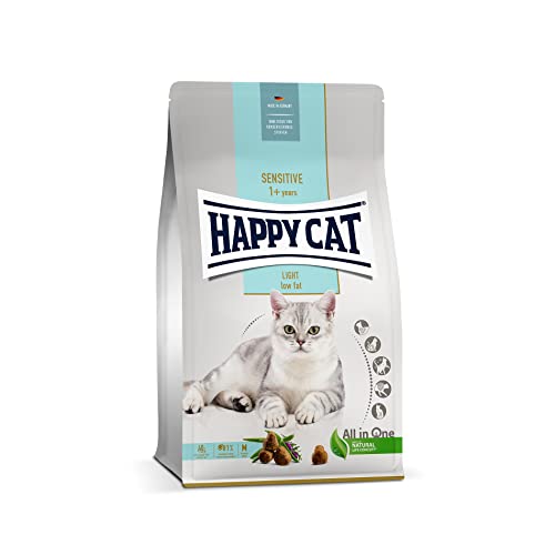 Happy Cat 70602 - Sensitive Adult Light - Trockenfutter mit Geflügel für übergewichtige Katzen und Kater - 300 g Inhalt von Happy Cat