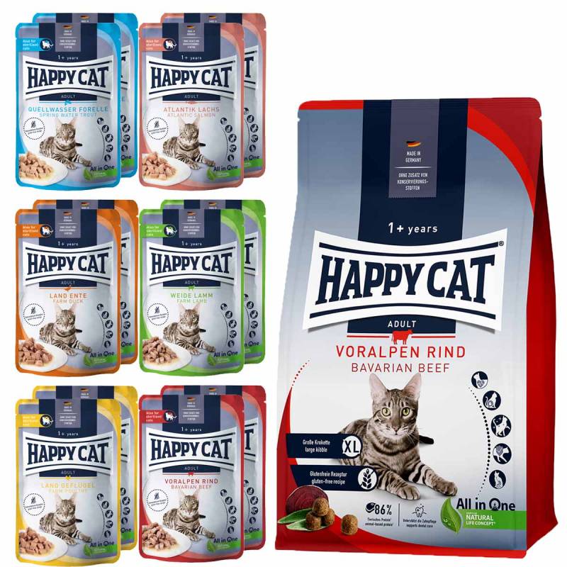 Happy Cat Culinary Adult Voralpen Rind 10 kg + Mischtray 1 Happy Cat Pouches 12x85g gratis Happy Cat Culinary Adult Voralpen Rind 10 kg + Mischtray 1 Happy Cat Pouches 12x85g gratis von Happy Cat