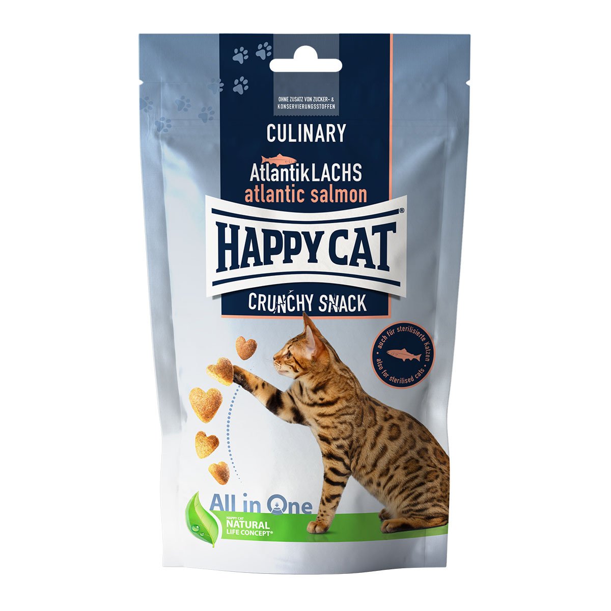 Happy Cat Culinary Crunchy Snack Atlantik-Lachs 5x70g von Happy Cat