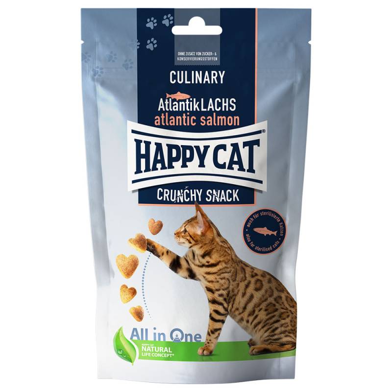 Happy Cat Culinary Crunchy Snack Atlantik Lachs -Sparpaket 2 x 70 g von Happy Cat