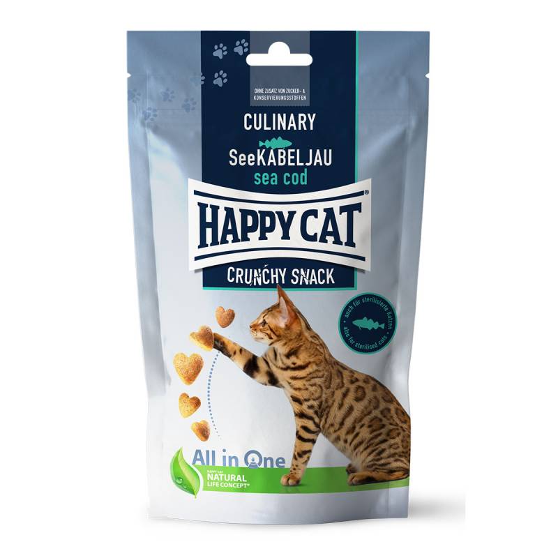 Happy Cat Culinary Crunchy Snack See-Kabeljau 5x70g von Happy Cat