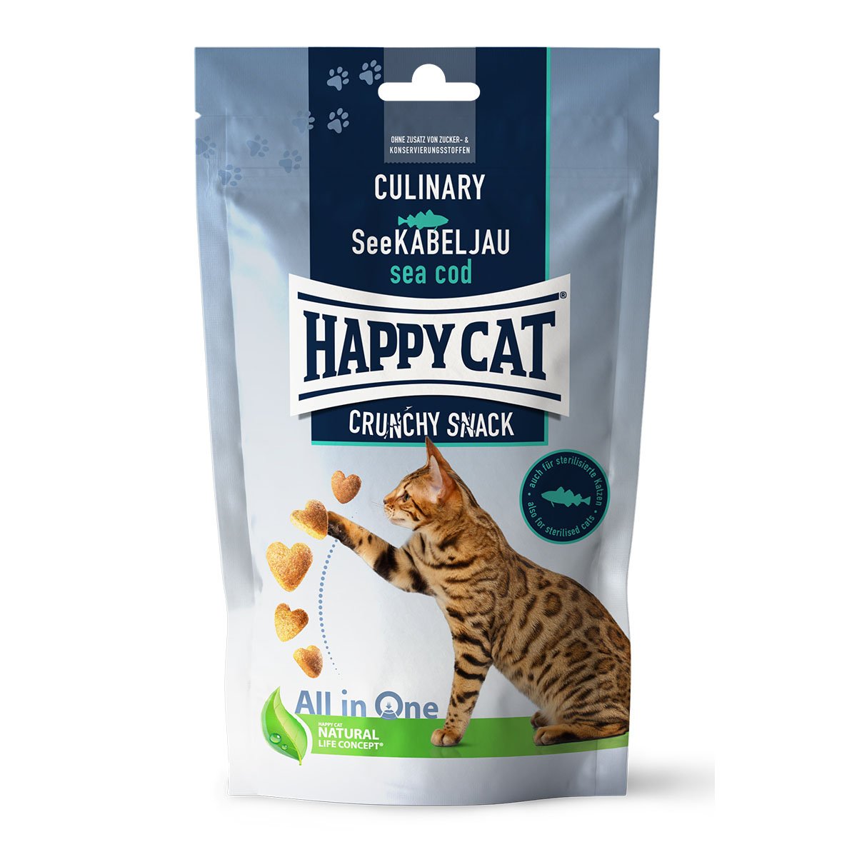 Happy Cat Culinary Crunchy Snack See-Kabeljau 70g von Happy Cat