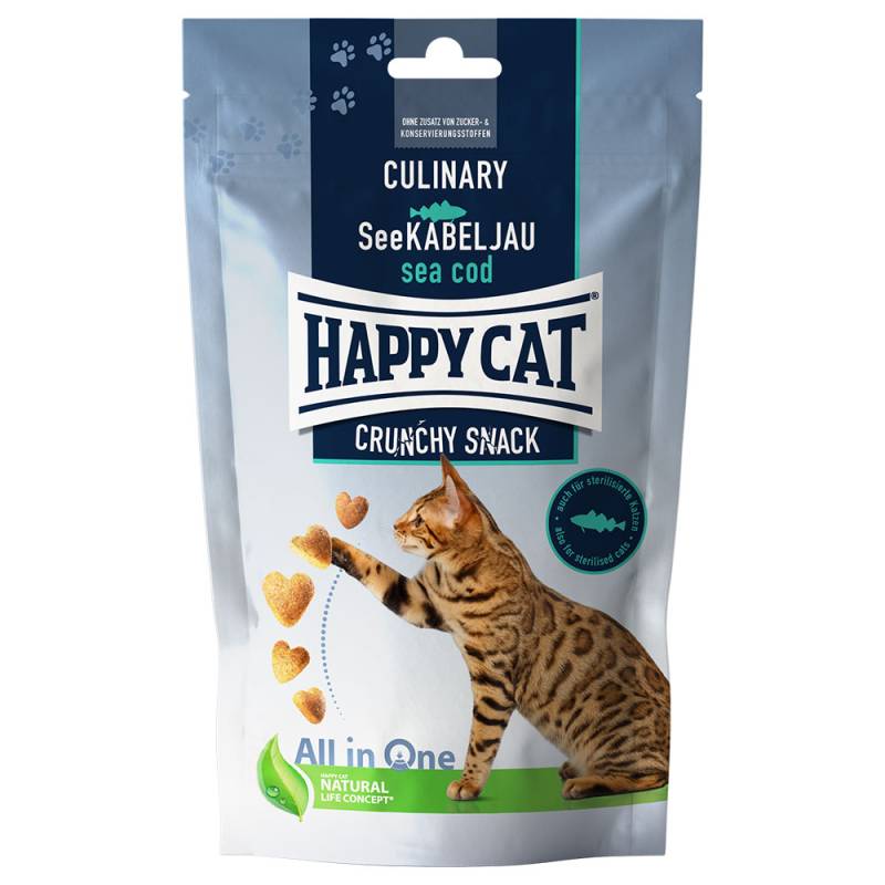 Happy Cat Culinary Crunchy Snack See Kabeljau -Sparpaket 2 x 70 g von Happy Cat