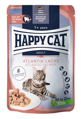 Happy Cat Culinary Meat in Sauce Atlantik Lachs Pouch 85 g von Happy Cat