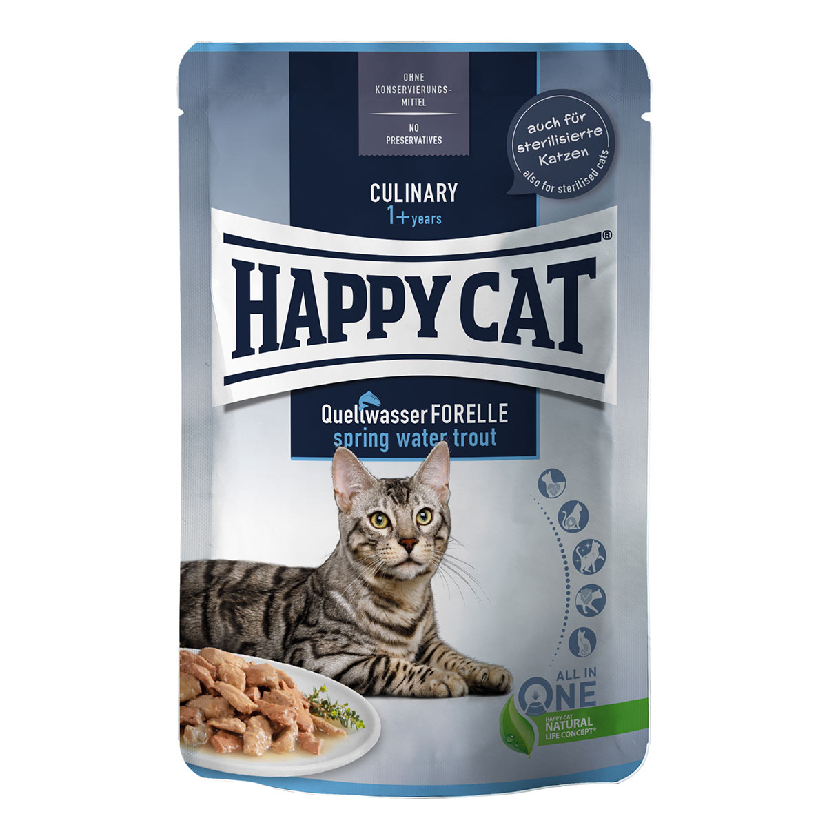Happy Cat Culinary Meat in Sauce Quellwasser Forelle 24x85g von Happy Cat
