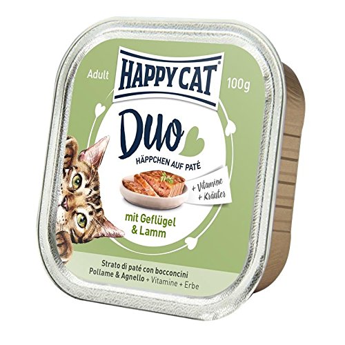 Happy Cat Duo Paté auf Häppchen Gefl.&Lamm | 12x100g von Happy Cat