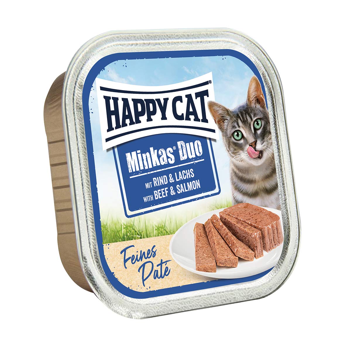 Happy Cat Minkas Duo Rind & Lachs Paté 16x100g von Happy Cat