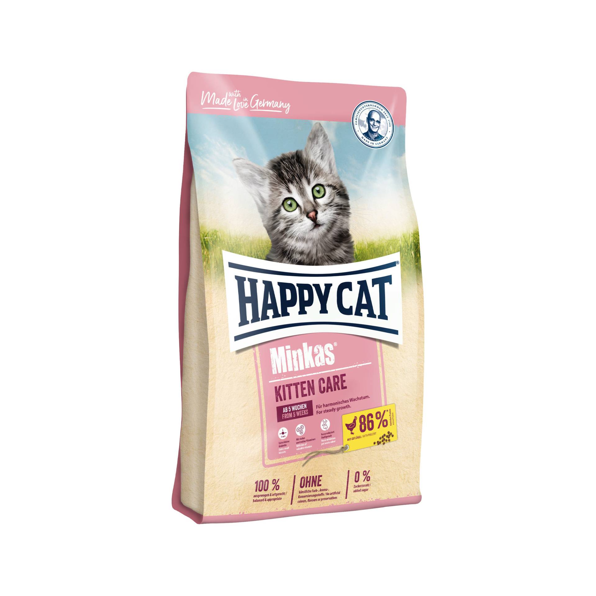 Happy Cat Minkas Kitten Care Katzenfutter - Geflügel - 1,5 kg Happy Cat Minkas Kitten Care Katzenfutter - Geflügel - 1,5 kg von Happy Cat