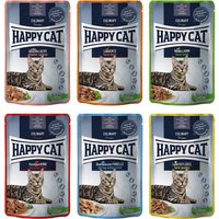 Happy Cat Pouch Meat in Sauce 12 x 85 g - Adult-Mix (6 Sorten gemischt) von Happy Cat