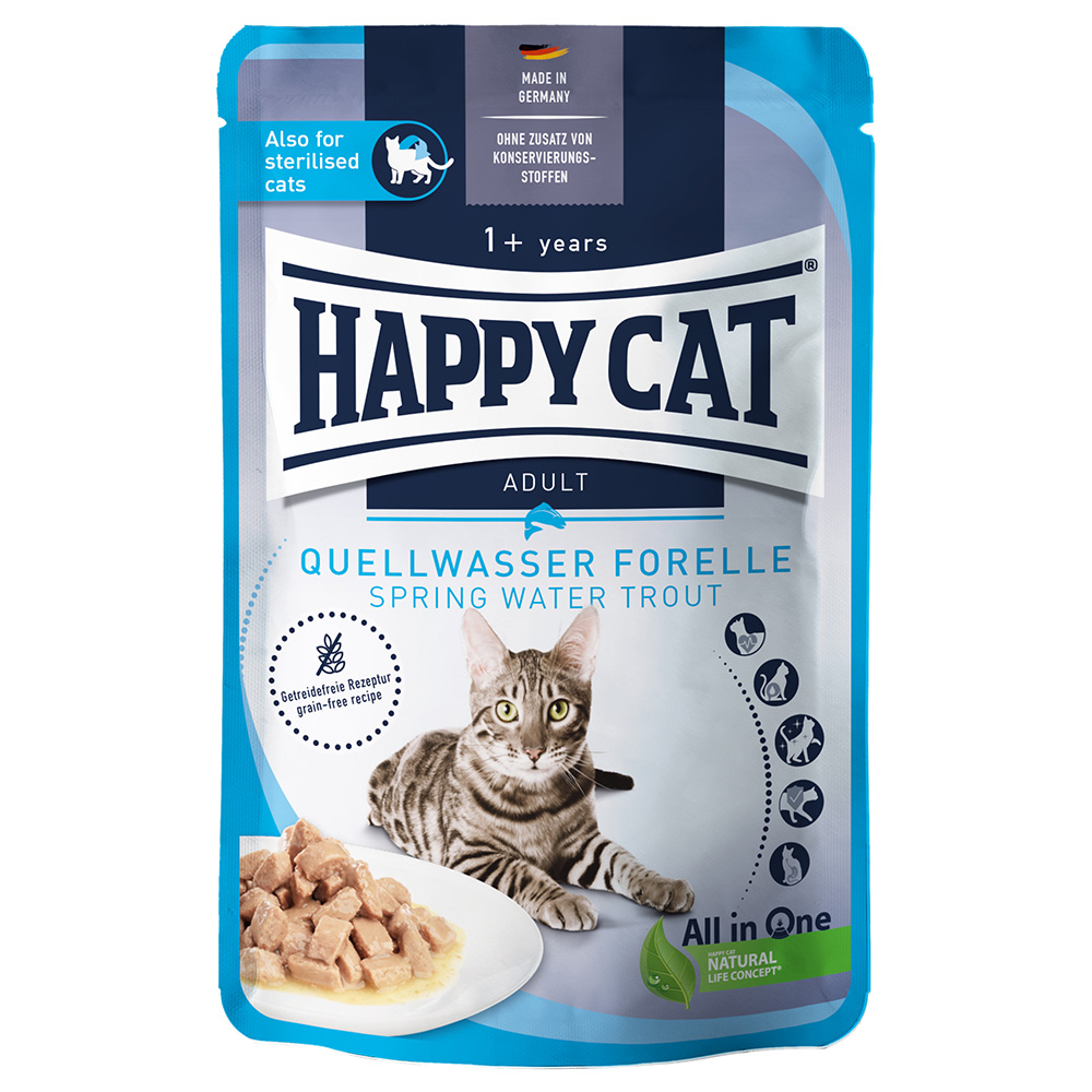 Happy Cat Pouch Meat in Sauce 12 x 85 g  - Quellwasser-Forelle von Happy Cat