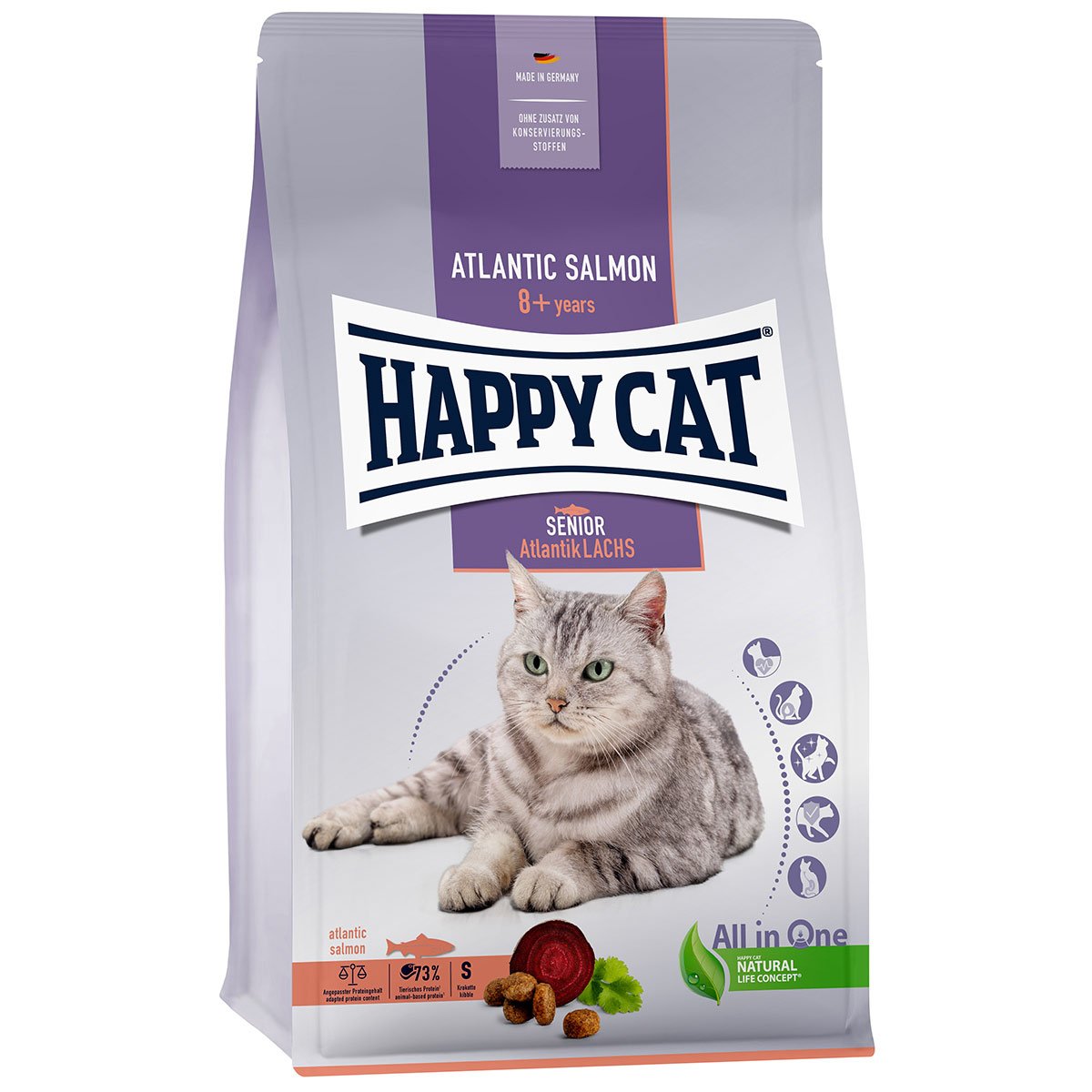 Happy Cat Senior Atlantik Lachs 3x4kg von Happy Cat