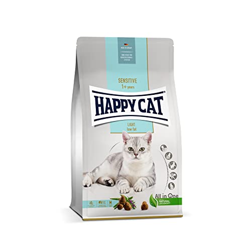 Happy Cat 70603 - Sensitive Adult Light - Trockenfutter mit Geflügel für übergewichtige Katzen und Kater - 1,3 kg Inhalt Happy Cat 70603 - Sensitive Adult Light - Trockenfutter mit Geflügel für übergewichtige Katzen und Kater - 1,3 kg Inhalt von Happy Cat