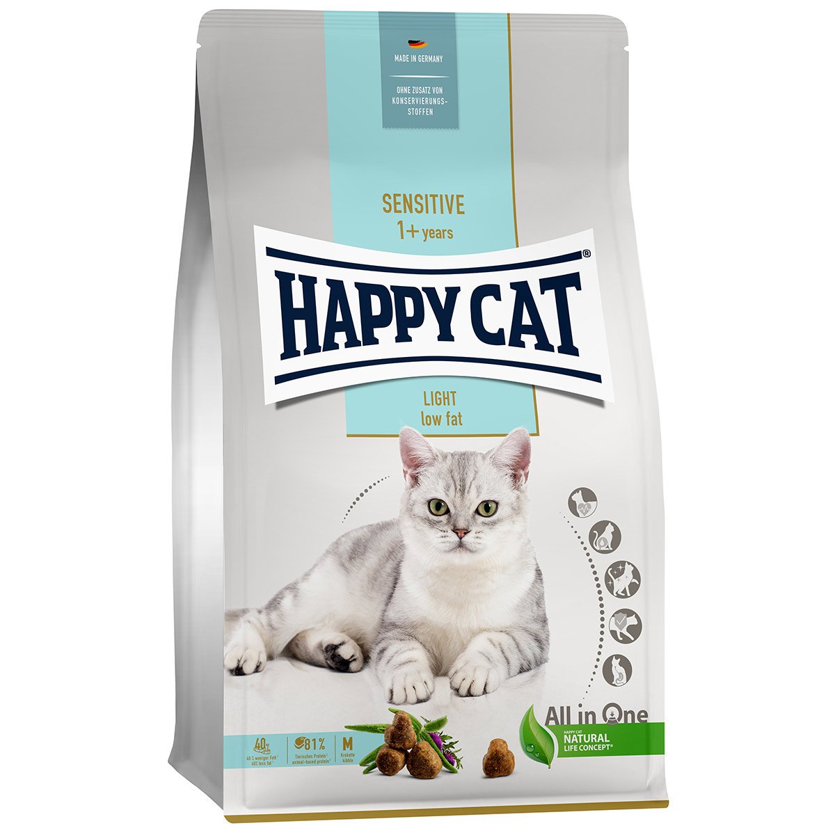 Happy Cat Sensitive Adult Light 2x10kg von Happy Cat