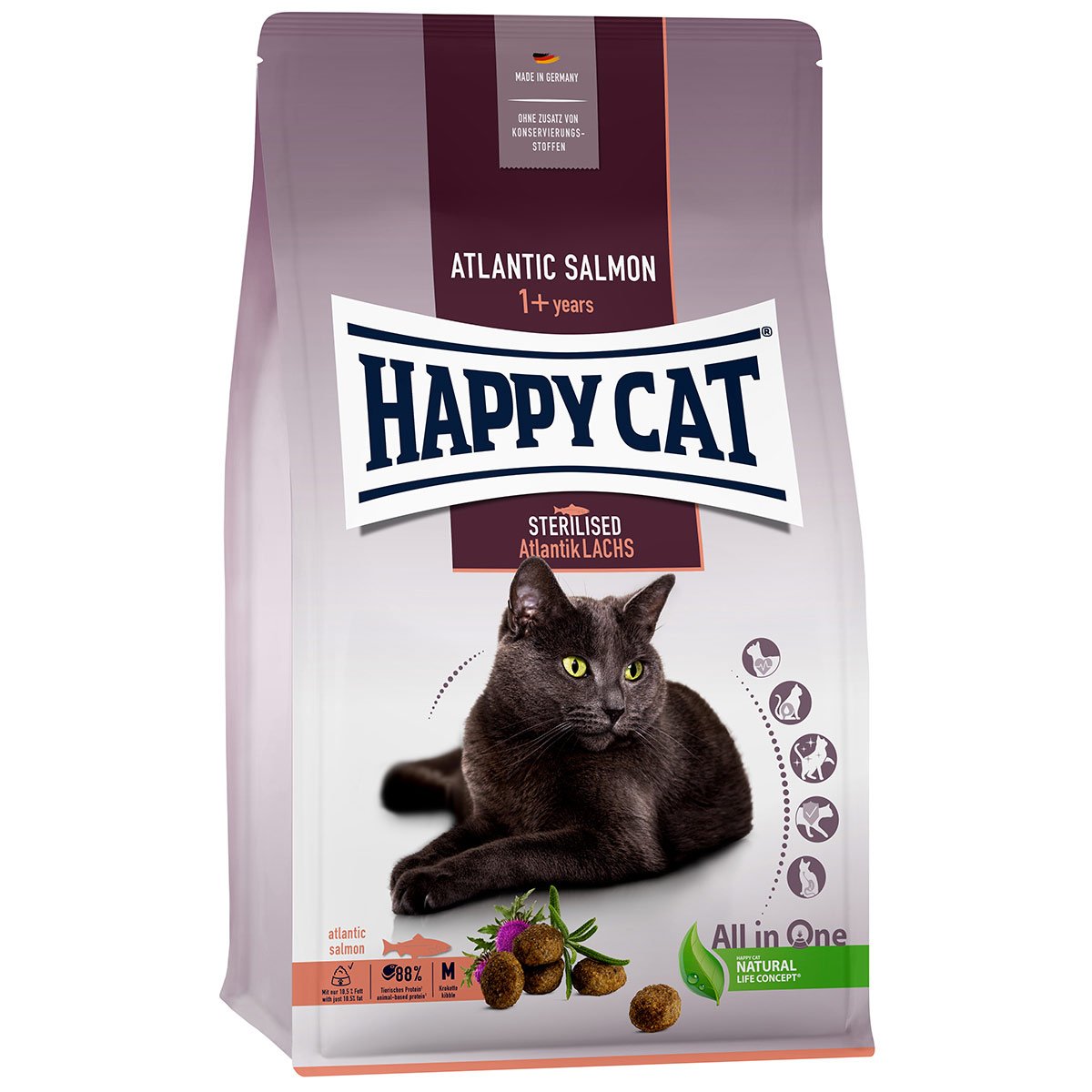 Happy Cat Sterilised Adult Atlantik Lachs 1,3kg von Happy Cat