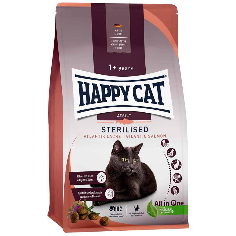 Happy Cat Sterilised Adult Atlantik Lachs 1,3kg von Happy Cat