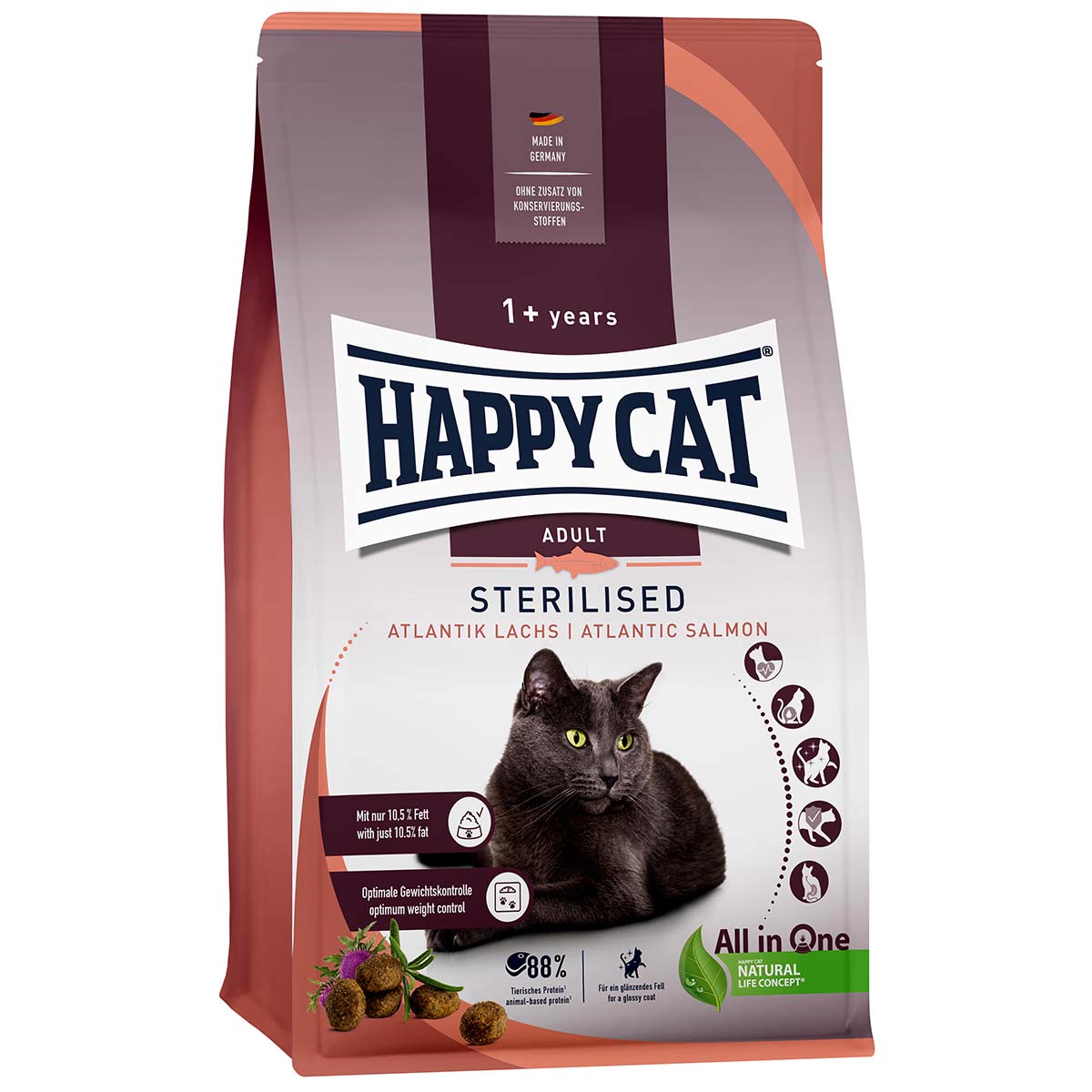 Happy Cat Sterilised Adult Atlantik Lachs 2x10kg von Happy Cat