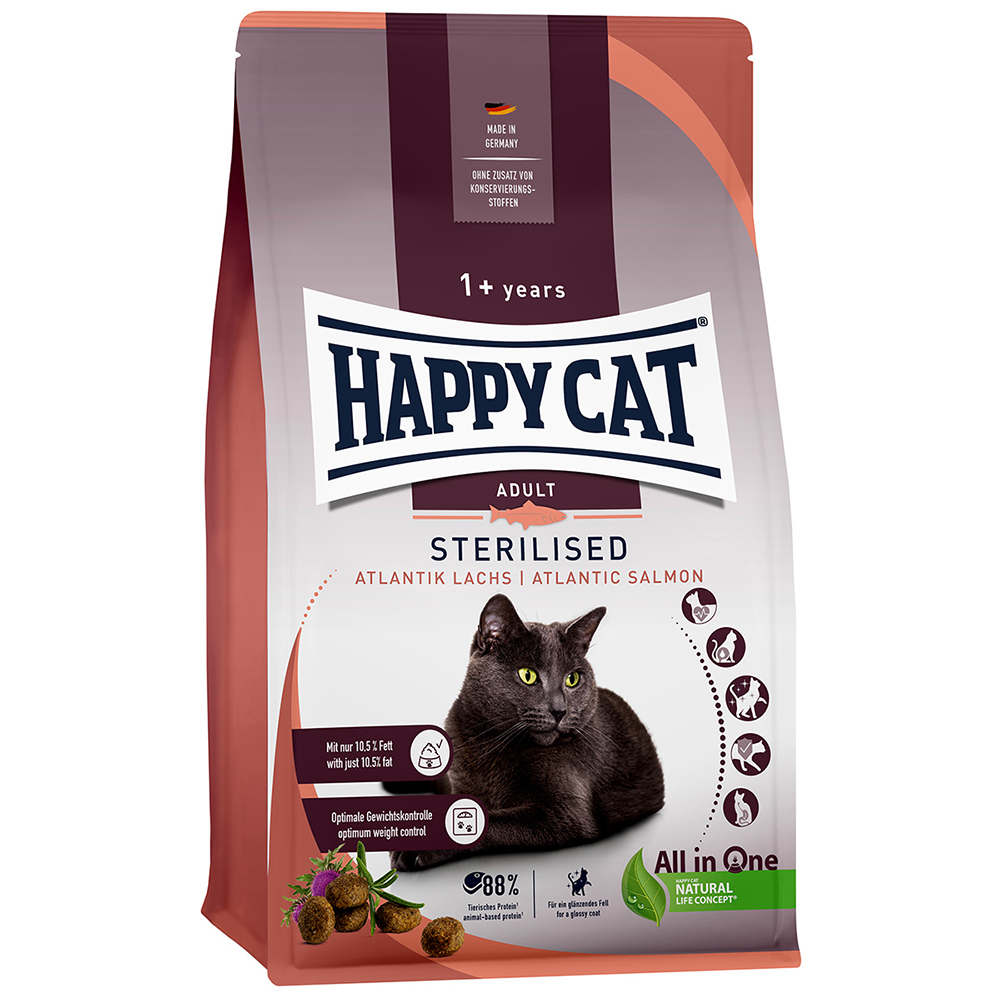 Happy Cat Sterilised Adult Atlantik-Lachs - Sparpaket: 2 x 10 kg Happy Cat Sterilised Adult Atlantik-Lachs - Sparpaket: 2 x 10 kg von Happy Cat