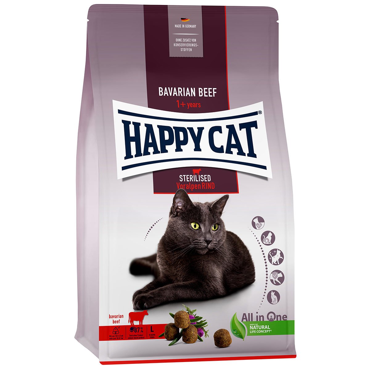 Happy Cat Sterilised Adult Voralpen Rind 1,3kg von Happy Cat