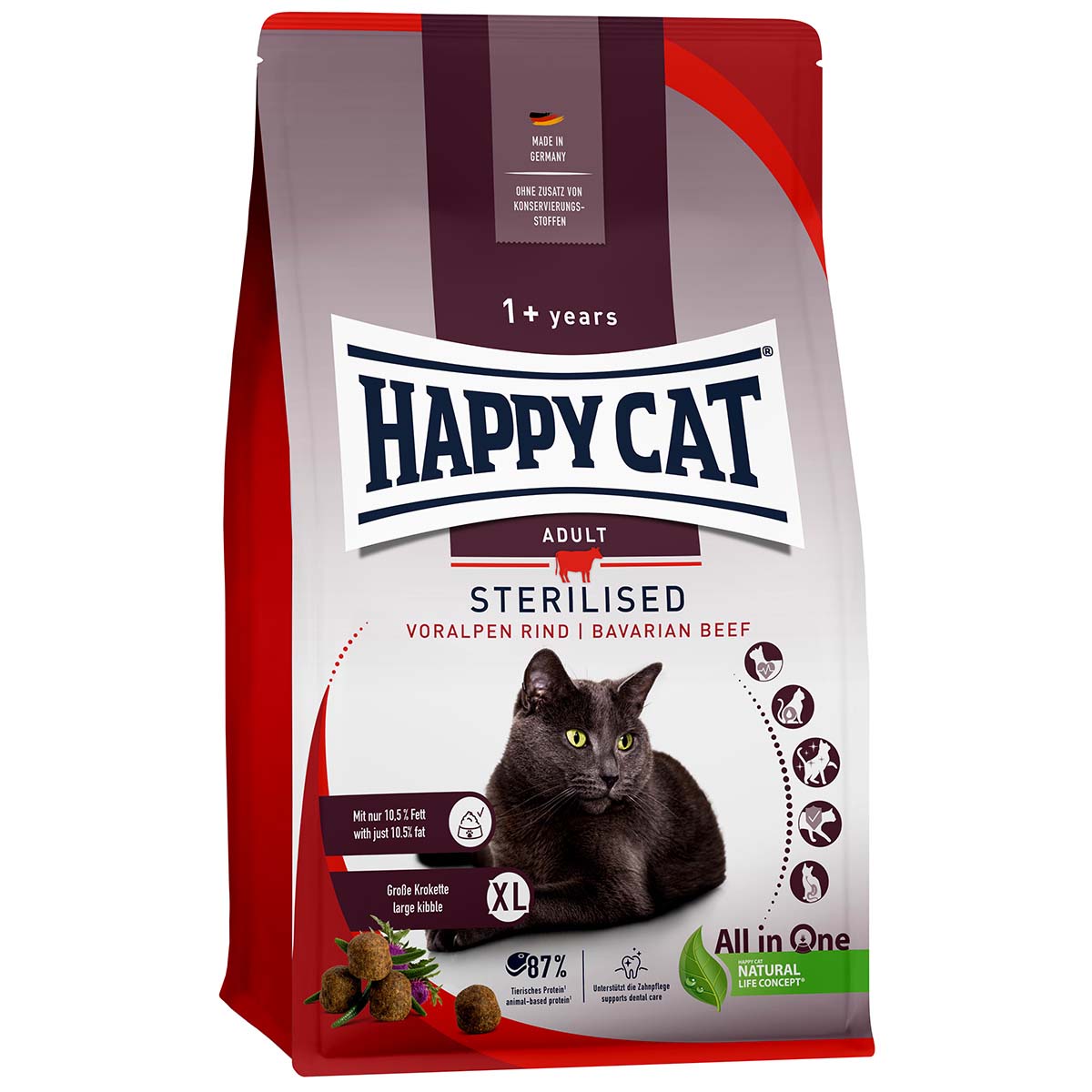 Happy Cat Sterilised Adult Voralpen Rind 1,3kg von Happy Cat