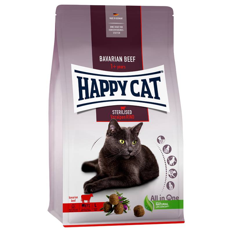 Happy Cat Sterilised Adult Voralpen-Rind - Sparpaket: 2 x 10 kg von Happy Cat