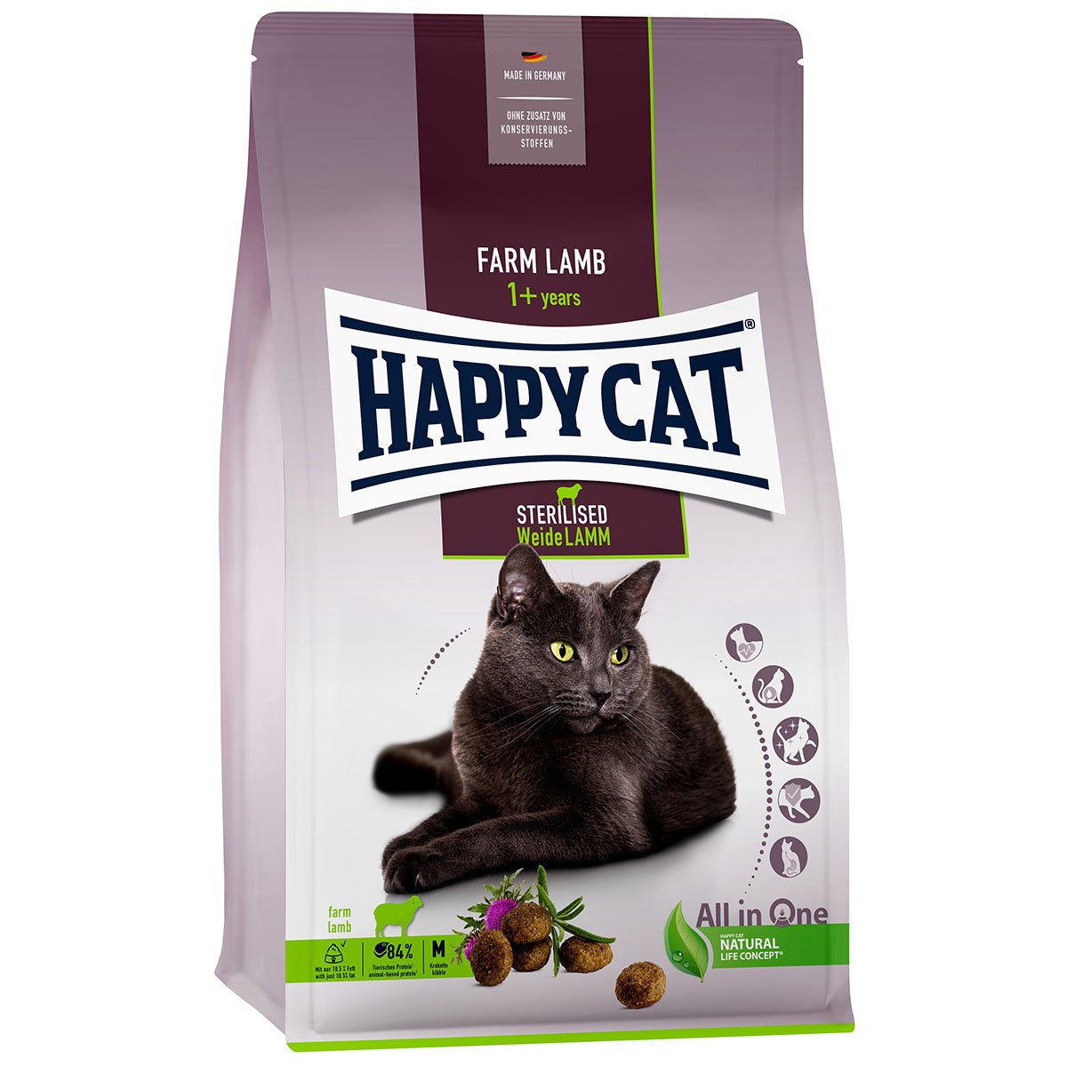 Happy Cat Sterilised Adult Weide Lamm 1,3kg von Happy Cat