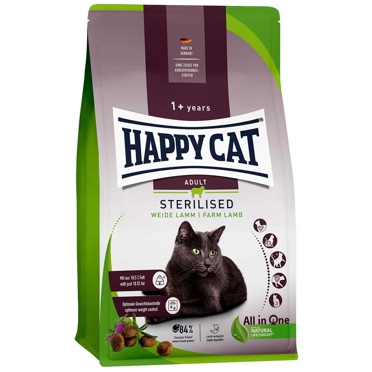 Happy Cat Sterilised Adult Weide Lamm 1,3kg von Happy Cat