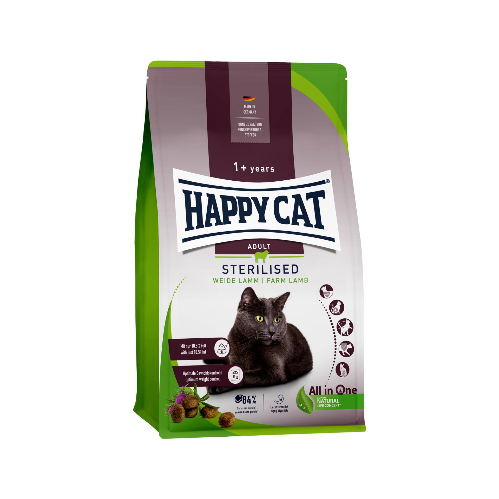 Happy Cat Sterilised Katzenfutter - Lamm - 4 kg von Happy Cat