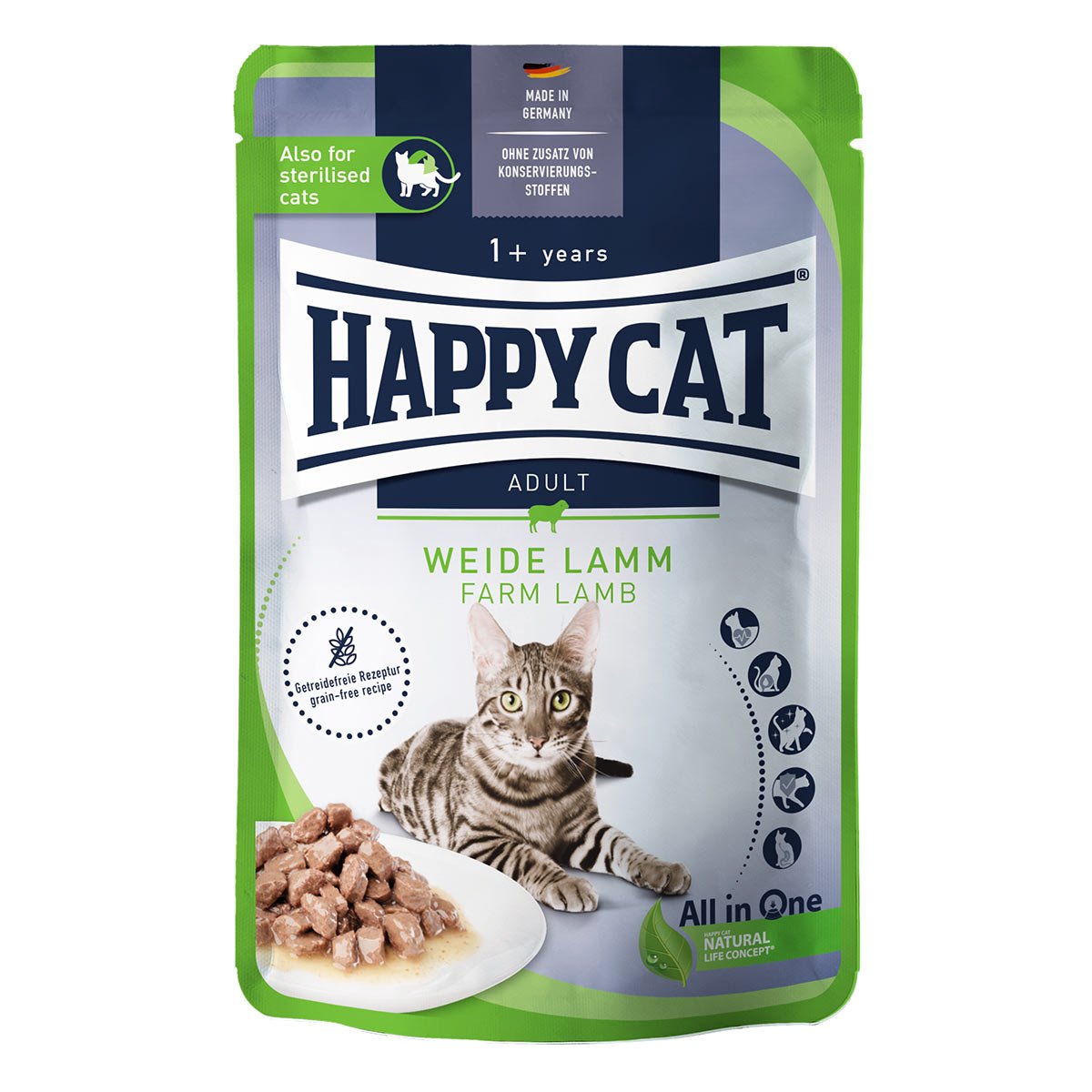 Happy Cat Meat in Sauce Weide Lamm 12x85g von Happy Cat