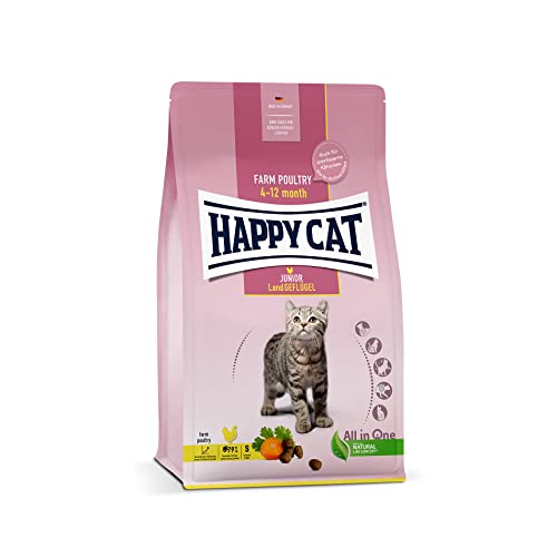Happy Cat 70538 - Young Junior Land Geflügel - Katzen-Trockenfutter für Jung-Katzen ab dem 4. Monat - 300 g Inhalt von Happy Cat