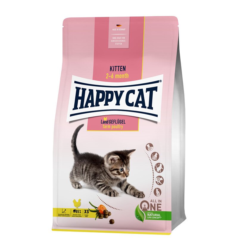 Happy Cat Young Kitten Land Geflügel 4 kg (MHD 2/26) (11,54 € pro 1 kg) von Happy Cat