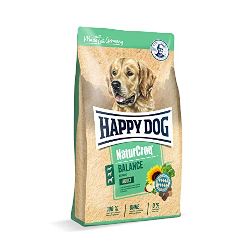 Happy Dog 60522 – NaturCroq Balance – Trockenfutter mit heimischen Kräutern für ausgewachsene Hunde – 4 kg Inhalt von Happy Dog