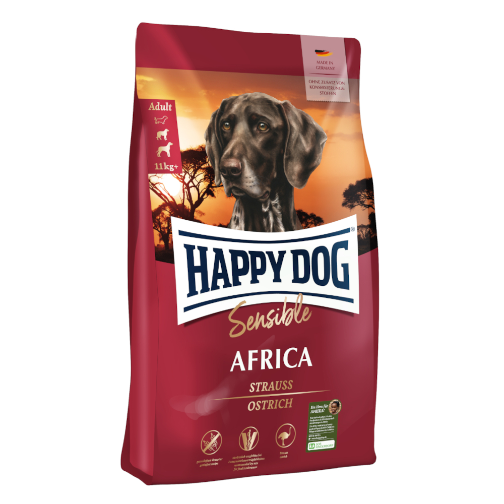 Sparpaket Happy Dog Supreme 2 x Großgebinde - Sensible Africa (2 x 12,5 kg) von Happy Dog Supreme Sensible