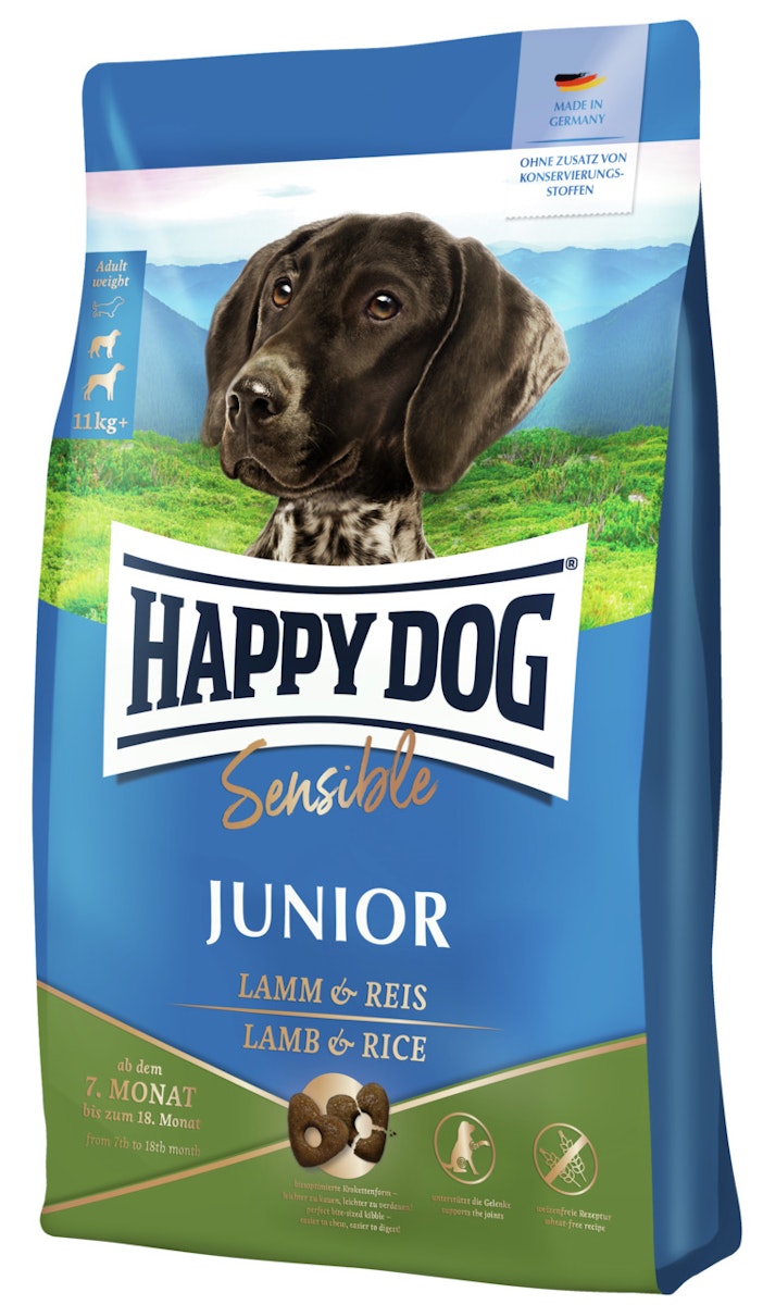 HAPPY DOG Junior Lamm & Reis Hundetrockenfutter von Happy Dog