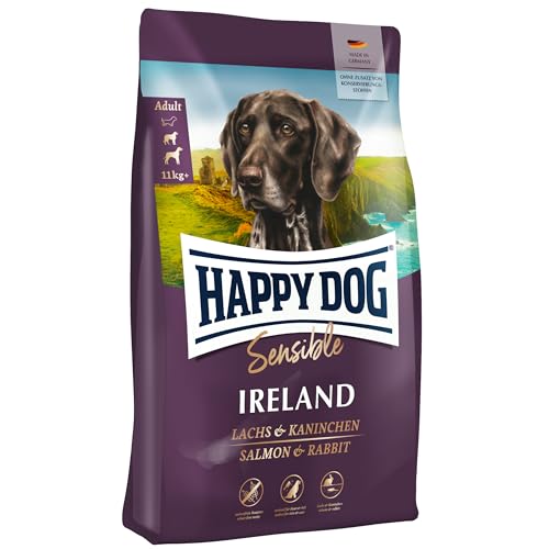Happy Dog 03535 - Sensible Ireland Lachs und Kaninchen - Trockenfutter für ausgewachsene Hunde - 1 kg Inhalt von Happy Dog