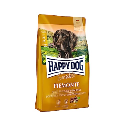 Happy Dog 60445 - Supreme Sensible Piemonte Ente Seefisch Maroni - Trockenfutter für ausgewachsene Hunde - 1 kg Inhalt von Happy Dog