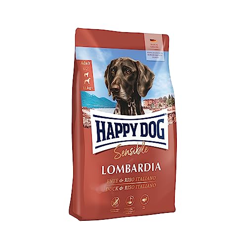 Happy Dog 60660 - Supreme Sensible Lombardia Ente & Riso Italiano - Trockenfutter für ausgewachsene Hunde - 11 kg Inhalt von Happy Dog
