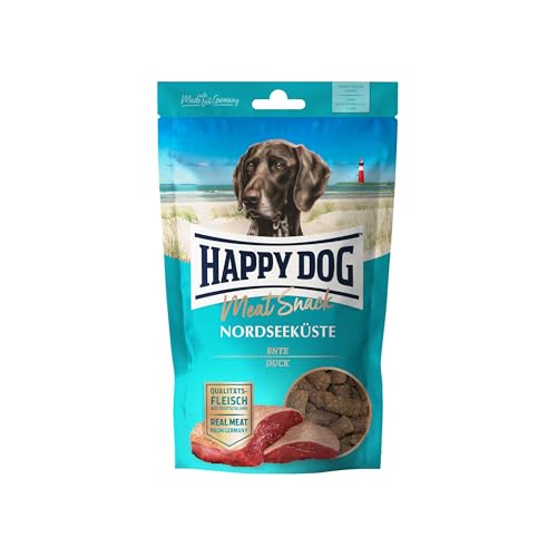 Happy Dog 60699 - Meat Snack Nordseeküste - Leckerli für Sensible Hunde aus getrocknetem Entenfleisch - 75 g Inhalt von Happy Dog