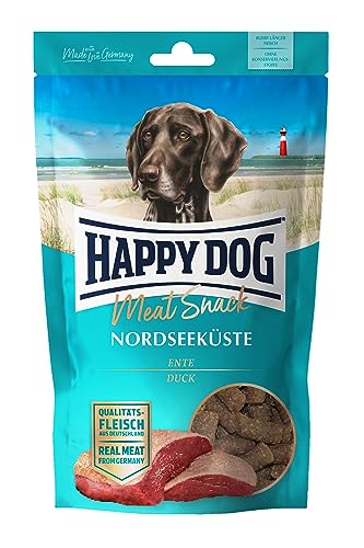 Happy Dog 60699 - Meat Snack Nordseeküste - Leckerli für Sensible Hunde aus getrocknetem Entenfleisch - 75 g Inhalt von Happy Dog