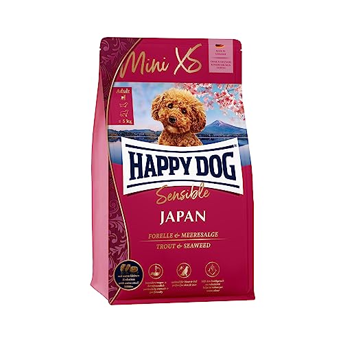 Happy Dog 60942 - Supreme Mini XS Japan Hähnchen mit Forelle - Hundetrockenfutter für sehr kleine Rassen - 1,3 kg Inhalt von Happy Dog