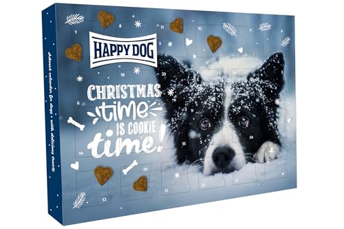 Happy Dog Adventskalender - Getreidefreie Snacks, Ideal zum Verwöhnen, Ohne Zuckerzusatz und Zusatz von Konservierungsstoffen, Vier Verschiedene Sorten köstlicher Hundeleckerlies von Happy Dog