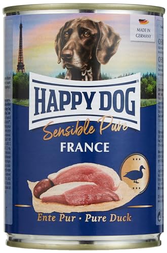 Happy Dog Can Pure Duck Ente Futter für Hunde -6x 400 gr von Happy Dog