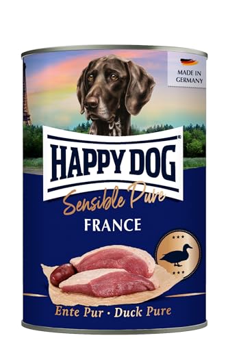 Happy Dog Can Pure Duck Ente Futter für Hunde -6x 400 gr von Happy Dog