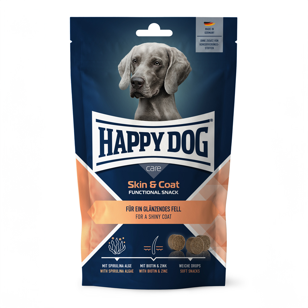 Happy Dog Care Snack - Skin & Coat mit Ente 100 g von Happy Dog