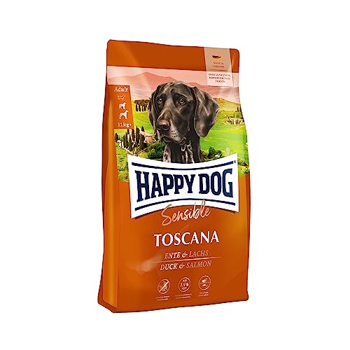 Happy Dog 03539 - Supreme Sensible Toscana Ente und Lachs - Hunde-Trockenfutter für ausgewachsene Hunde - 1 kg Inhalt von Happy Dog