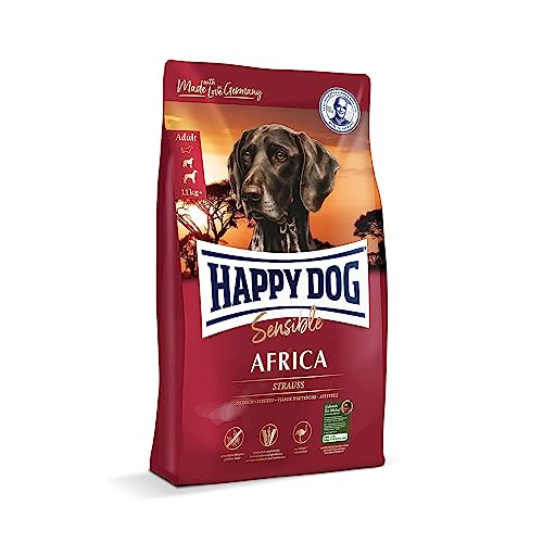 Happy Dog 03545 - Supreme Sensible Africa Strauß - Hunde-Trockenfutter für ausgewachsene Hunde - 1 kg Inhalt von Happy Dog