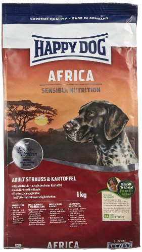 Happy Dog 03545 - Supreme Sensible Africa Strauß - Hunde-Trockenfutter für ausgewachsene Hunde - 1 kg Inhalt von Happy Dog