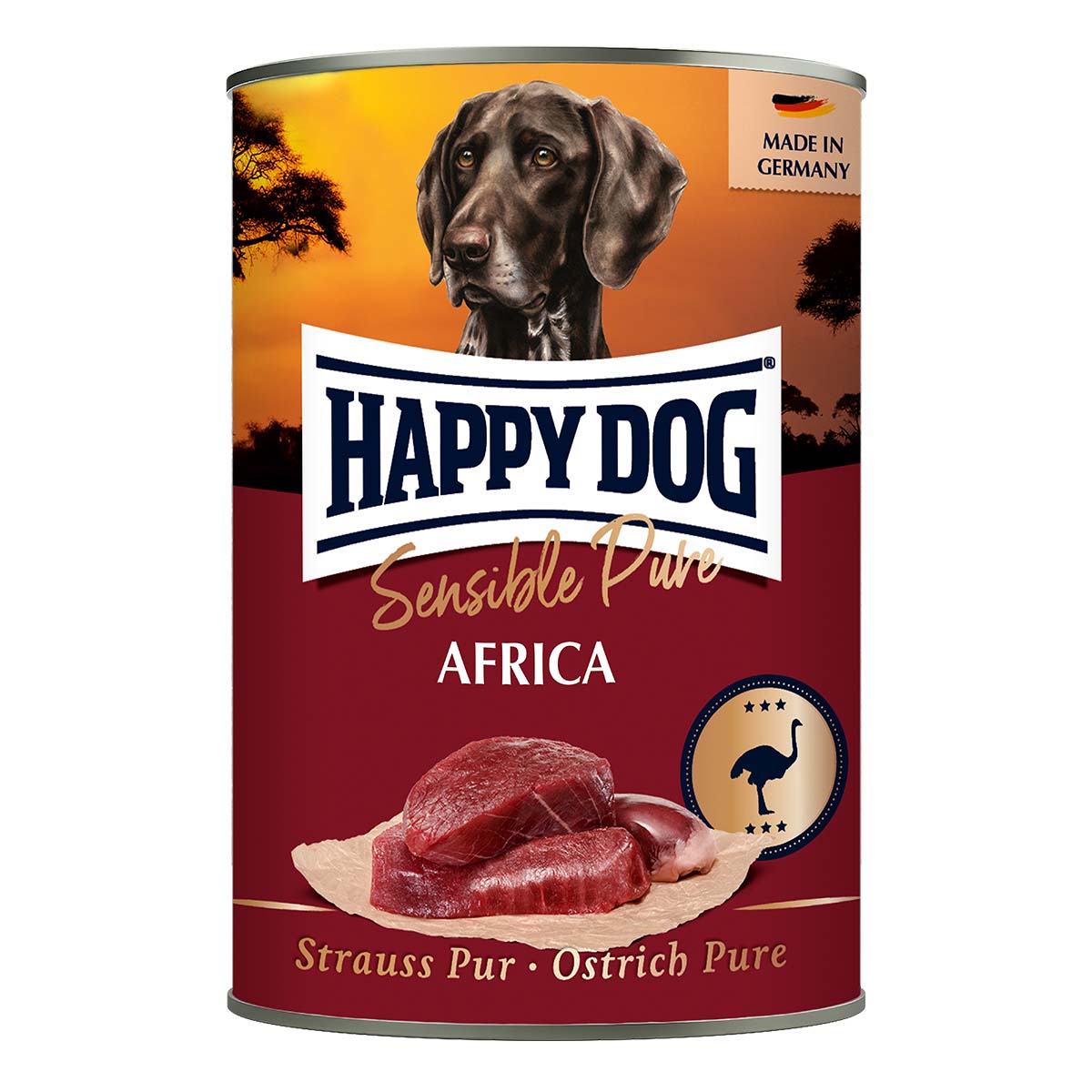 Happy Dog Sensible Pure Africa (Strauß) 12x400g von Happy Dog