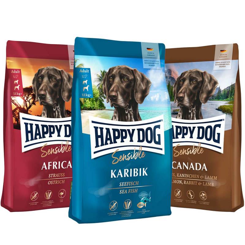 Happy Dog Mixpaket getreidefrei 3x4kg von Happy Dog