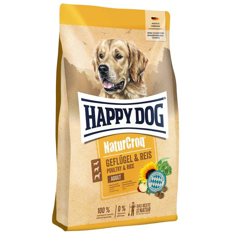 Happy Dog NaturCroq Geflügel pur & Reis 3x4kg von Happy Dog