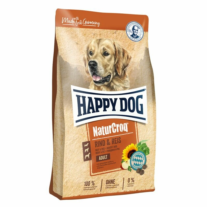 Happy Dog NaturCroq Rind & Reis - Sparpaket 2 x 11 kg (3,00 € pro 1 kg) von Happy Dog